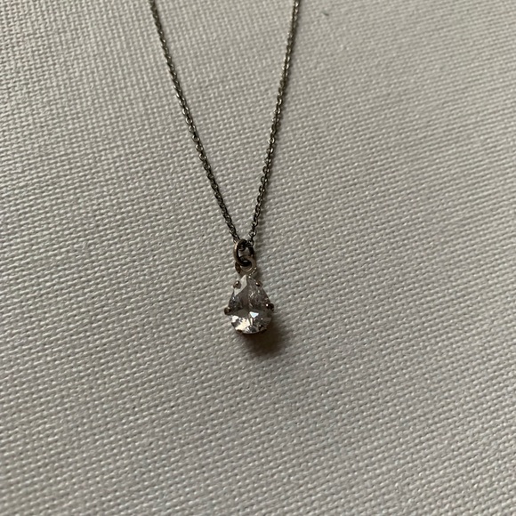 Silver Rhinestone Necklace - Picture 2 of 3